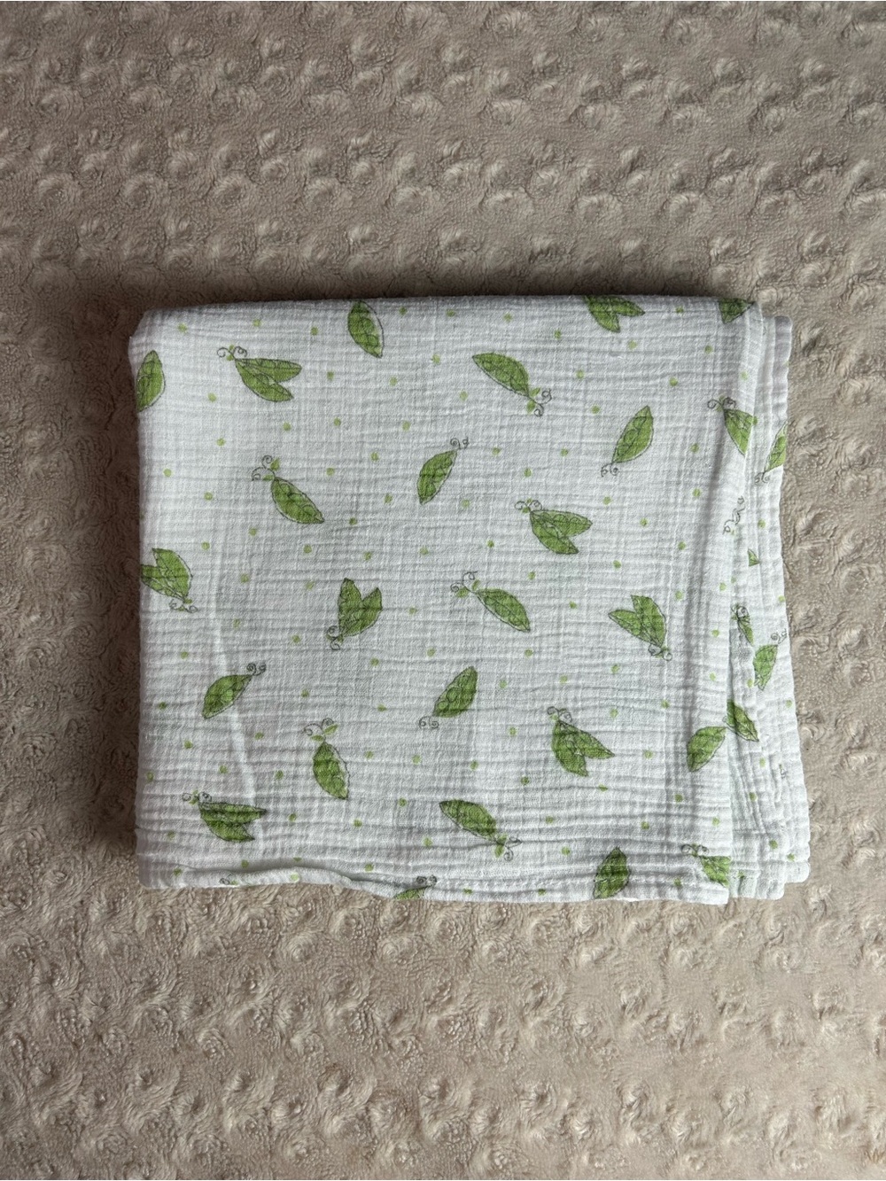 SwaddleMe Summer Infant Pea Pod Baby Swaddle Blanket Green White Muslin Dot 2013